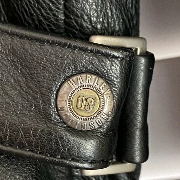 Authentic Harley Davidson Women’s Leather 100th Anniversary leather Jacket Small - Picture 7 of 9